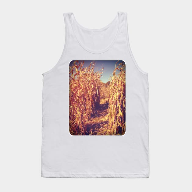 Lost In the Corn Maze Tank Top by Jan Grackle